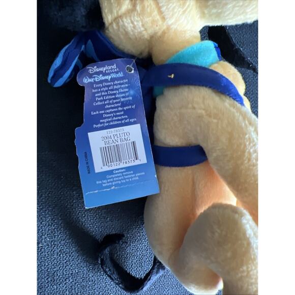 NWT Walt Disney World TOURIST PARK HOPPER PLUTO DOG 8" Plush Stuffed TOY 2004 - Picture 5 of 6